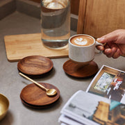 Reclaimed Teak Round Coaster Set