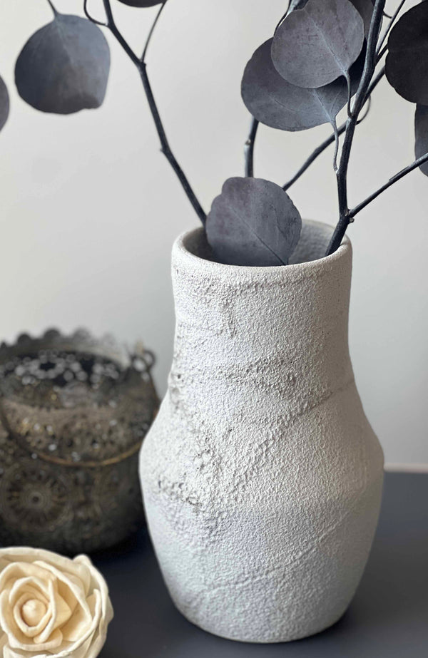 Frothy Glaze Porcelain Crater Vase