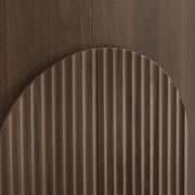 Arched Reeded-Door Walnut-Finish Sideboard
