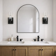 Black & Clear Glass Wall Sconce