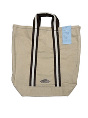 Recycled Canvas Striped Belt-Handle Tote