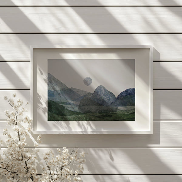 Monotype Landscape Framed Large Print