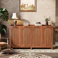 57 Inch Farmhouse Sideboard Cabinet With Adjustable Shelves