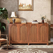 57 Inch Farmhouse Sideboard Cabinet With Adjustable Shelves