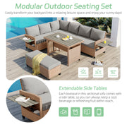 PE Rattan Sectional Outdoor Sofa Set