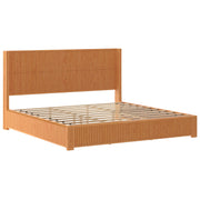 Reeded Wood Platform Bed Frame King