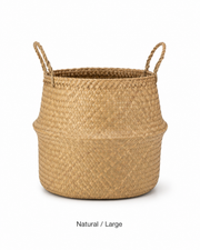 Chevron Seagrass Storage Basket