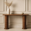 Sculpted Column Mango Wood Console Table