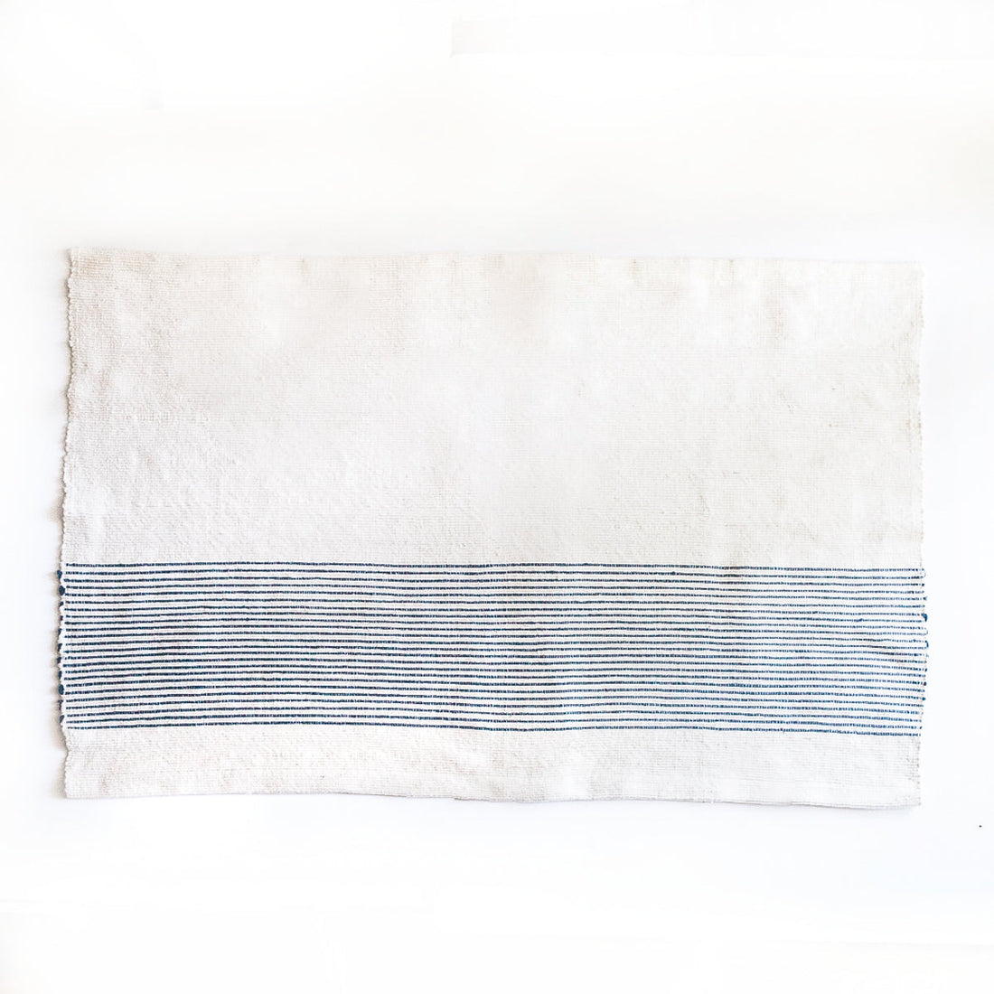Hand-Woven Striped Cotton Bath Mat
