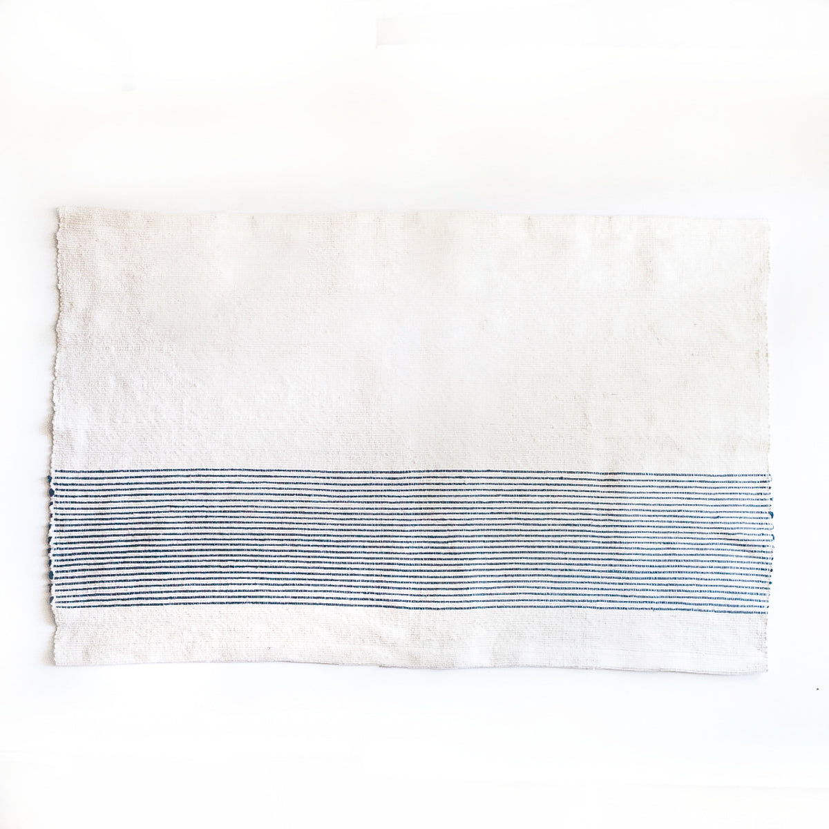 Hand-Woven Striped Cotton Bath Mat