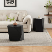 Close-up of material and construction detail — Geometric MGO Coffee Table Set