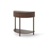 Half-Moon Fluted Console Table with Drawers