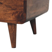 Curved Mango Wood Storage Blanket Box