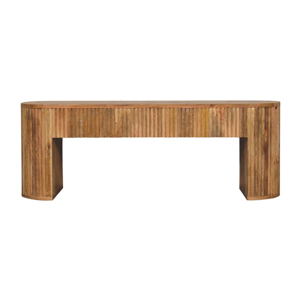 Fluted Mango Wood Media Console