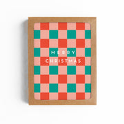 Checkerboard Christmas Greeting Card Set
