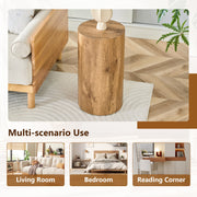 Wood-Grain Cylinder Side Table Set