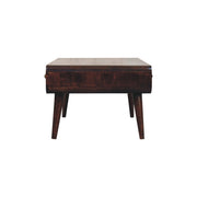 Curved Mango Wood Two-Drawer Coffee Table