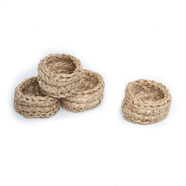 Spiral Woven Napkin Ring Set