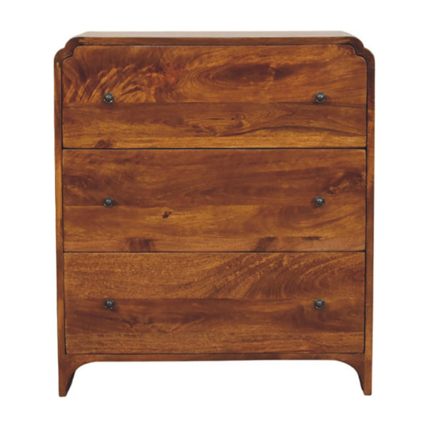 Mango Wood Three-Drawer Chest