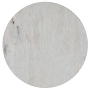 Fluted Metal Rod Round Accent Table