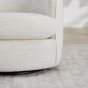 Boucle Swivel Barrel Accent Chair