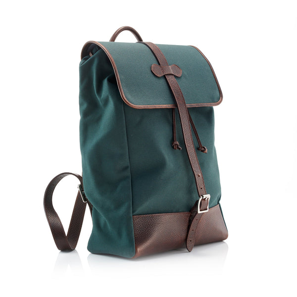 Waterproof Canvas Leather-Trim Backpack