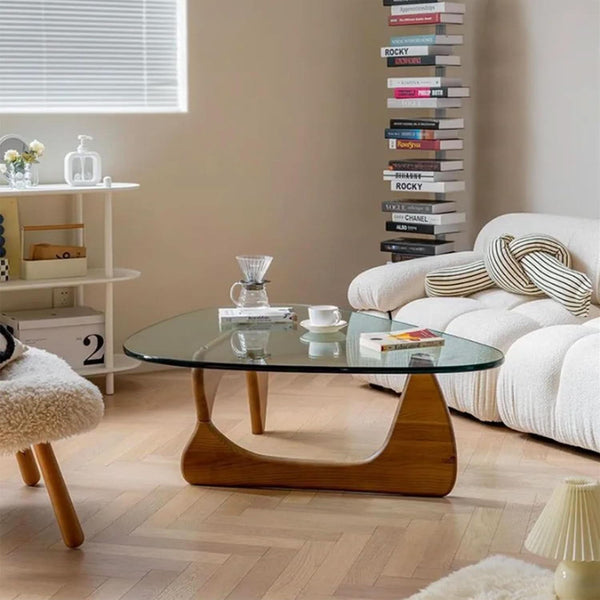 Oval Glass Top Coffee Table