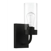Black & Clear Glass Wall Sconce
