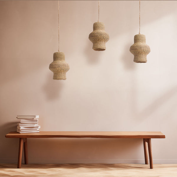 Hand-Woven Grass Pendant Shade
