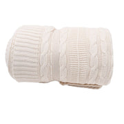 Cable Knit Organic Cotton Throw Blanket