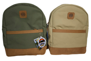 Ripstop Canvas Leather-Trim Backpack