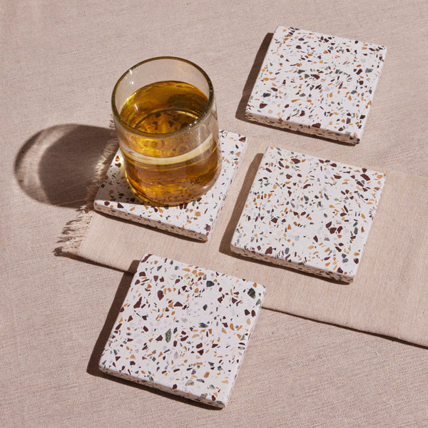 Handcrafted Terrazzo Coaster Set