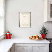 Watercolor Cocktail Recipe Framed Print