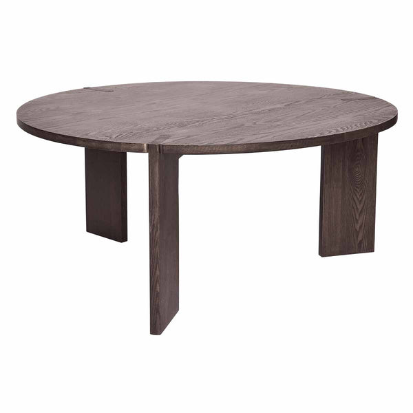 Dark Stained Ash Round Coffee Table