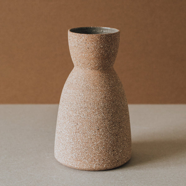 Hourglass Stoneware Ceramic Vase
