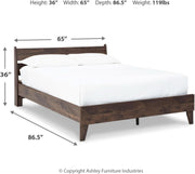 Dark Walnut Queen Platform Bed Frame