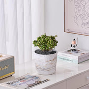 Ore-Texture Resin Planter Pot