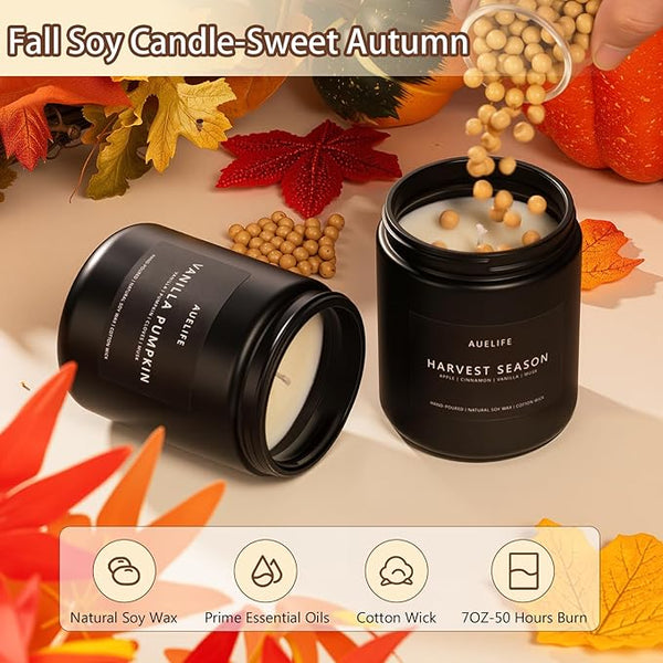 Autumn Soy Wax Candle Set Four Pack