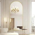 Gold Arch Full-Length Floor Mirror — alternate frame finish option