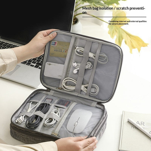 Layered Cable Travel Organizer Bag