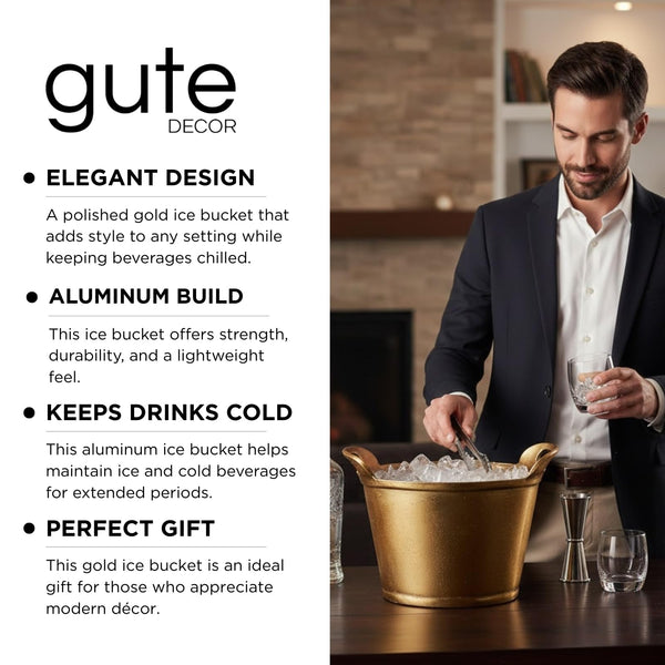 Brushed Gold Aluminum Champagne Bucket