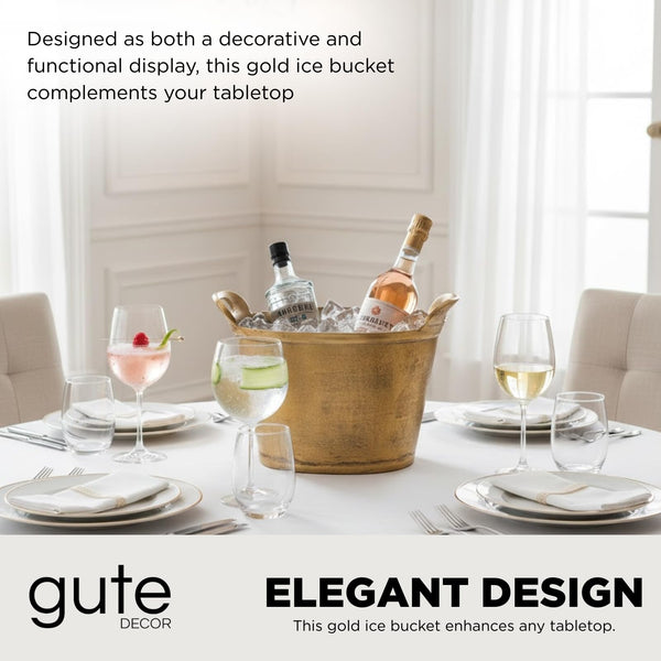 Brushed Gold Aluminum Champagne Bucket