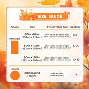 Burnt Orange Polyester Rectangle Tablecloth
