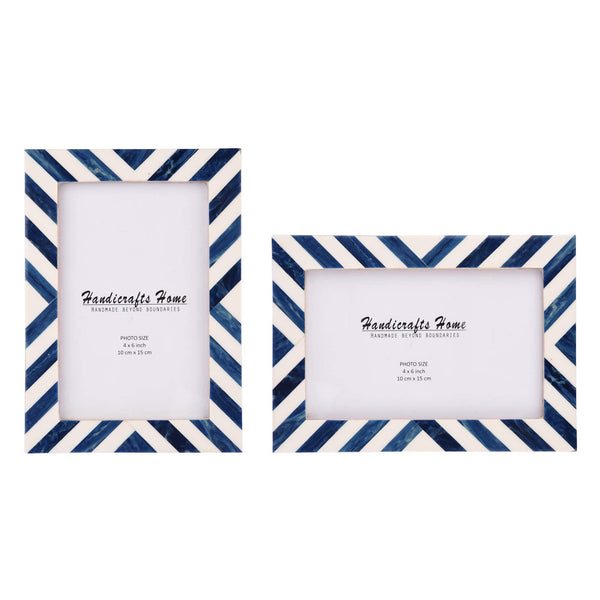 Chevron Resin Inlay Picture Frame Set