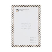 Bone Inlay Moroccan Pattern Picture Frame