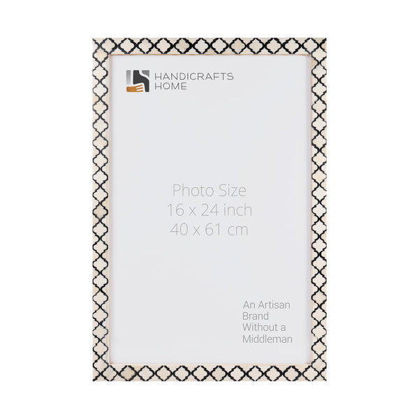 Bone Inlay Moroccan Pattern Picture Frame