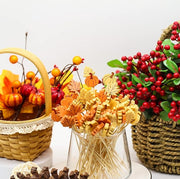 Autumn Pumpkin Maple Leaf Cocktail Picks