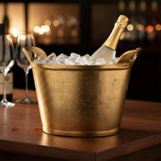 Close-up of material and construction detail — Brushed Gold Aluminum Champagne Bucket