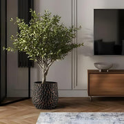Relief-Cast Concrete Planter Set