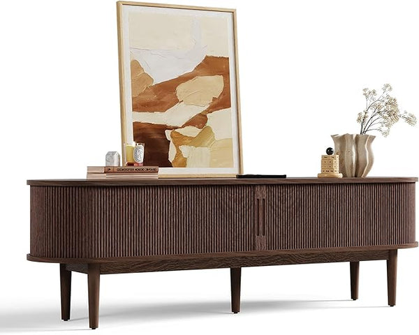 Fluted Tambour Door TV Media Console